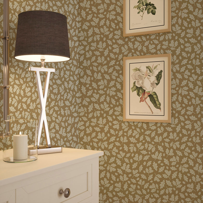Mighty Oak Wallpaper in Ochre