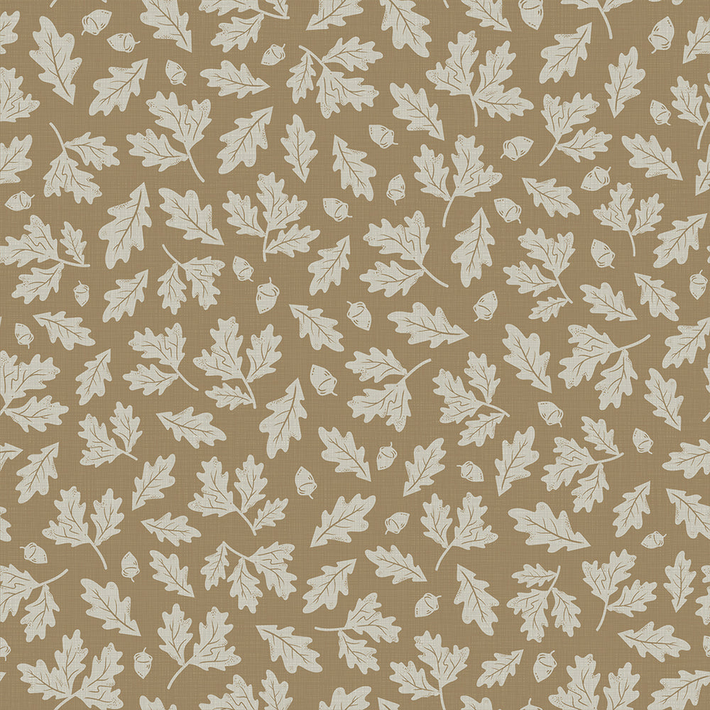 Mighty Oak Wallpaper in Ochre