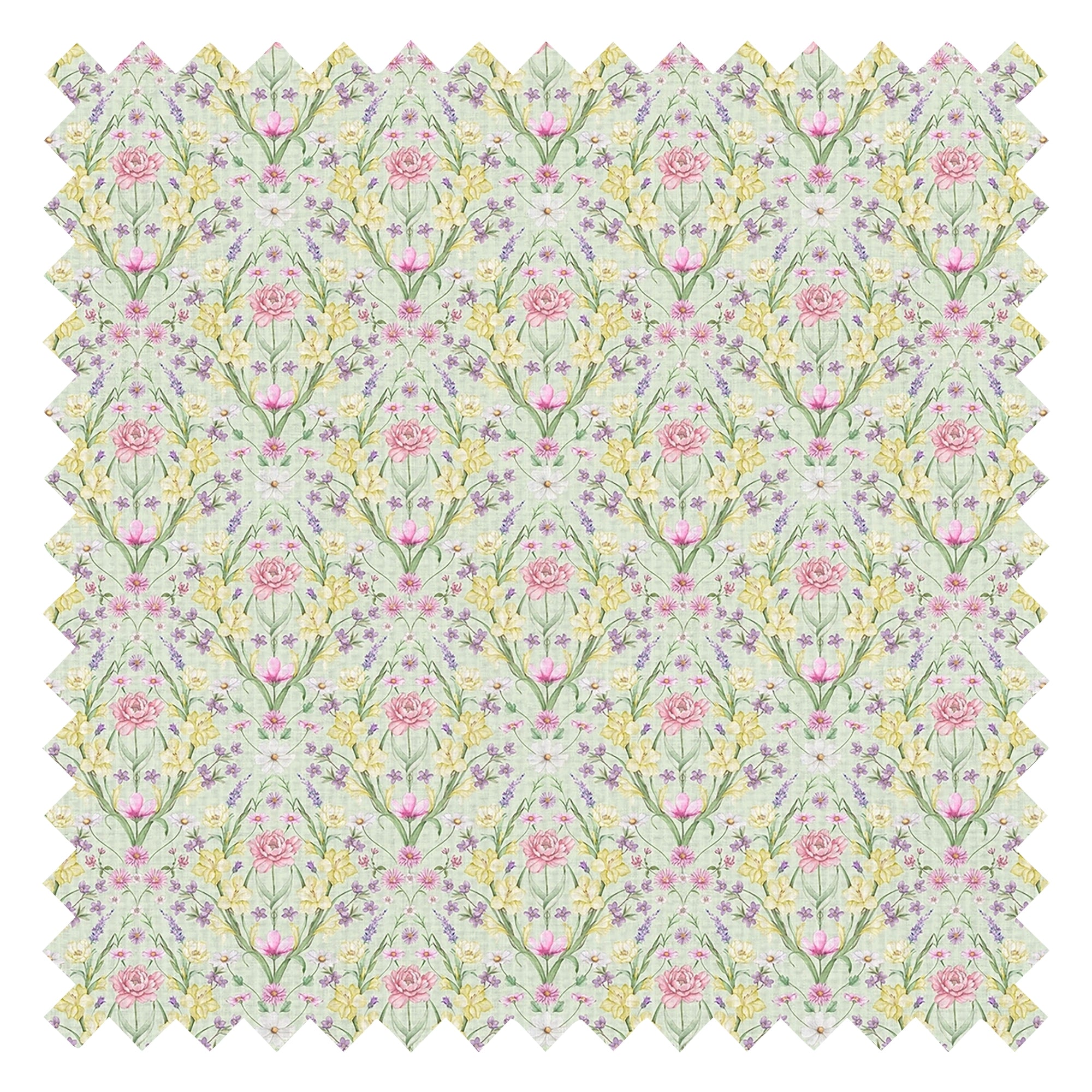 Miniature Maisie Fabric in Spring Hues on Sage