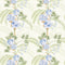 Miniature Palace Garden Wallpaper in Blue on Cream