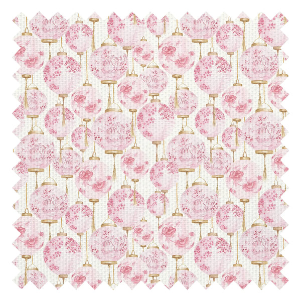 Miniature Silk Lantern Fabric in Blossom Pink