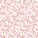 Miniature Silk Lantern Wallpaper in Blossom Pink
