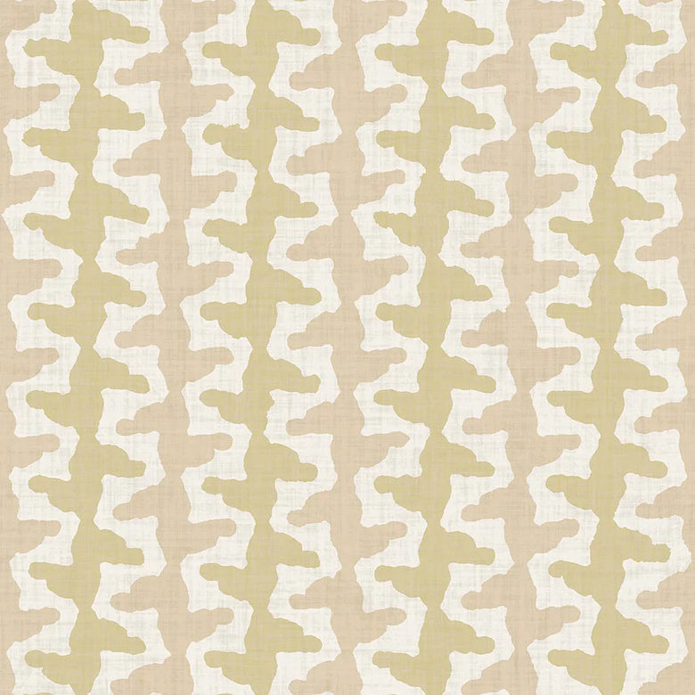 Morning Shore Wallpaper in Antique Gold and Soft Spice