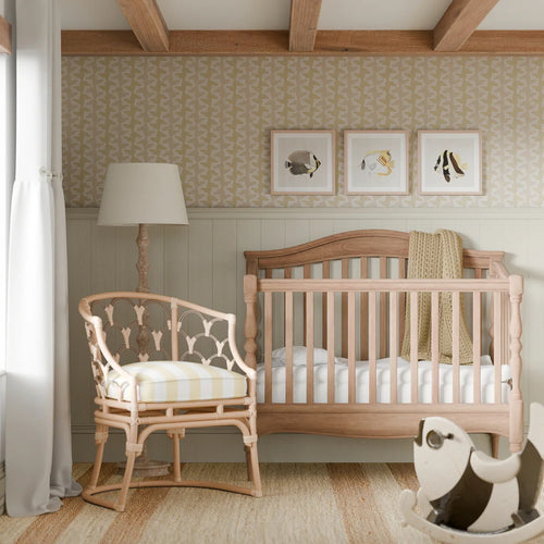 Morning Shore Wallpaper in Antique Gold and Soft Spice