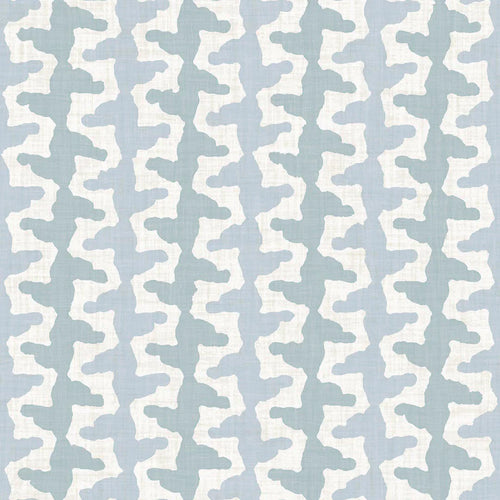 Morning Shore Wallpaper in Mineral Mist and Cornflower Blue