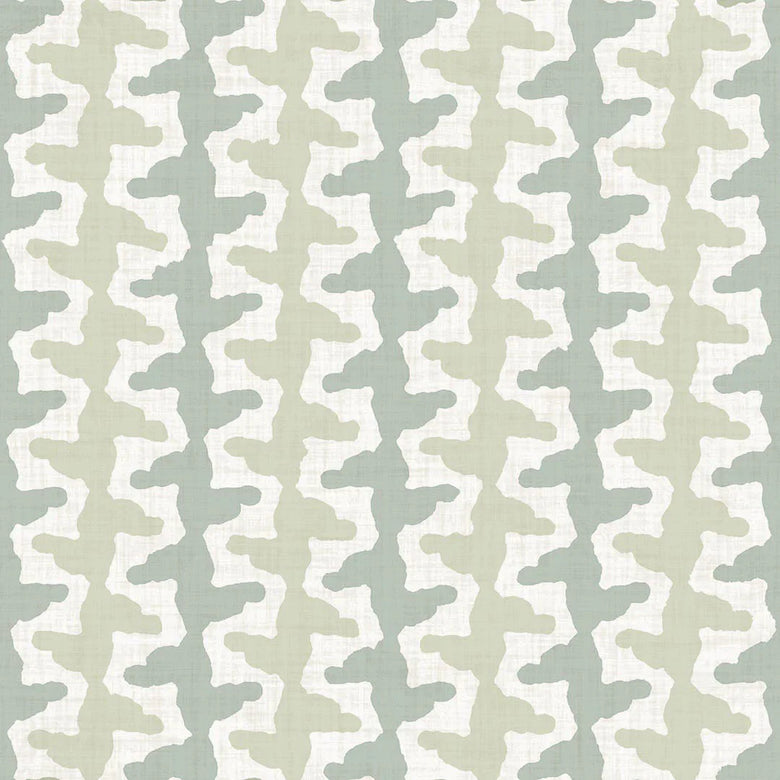 Sample of Morning Shore Wallpaper in Slow Cooked Sage and Rustic Green