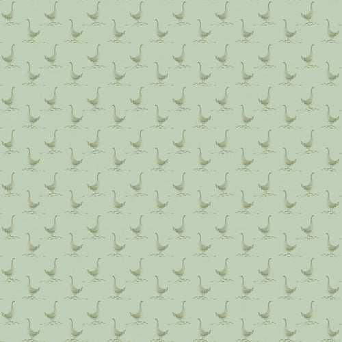 Mother Goose Wallpaper in Laurel Green
