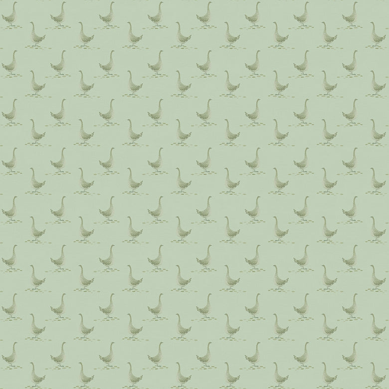 Mother Goose Wallpaper in Laurel Green