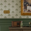 Mulberry Tree Wallpaper in Shades of Green on Sand