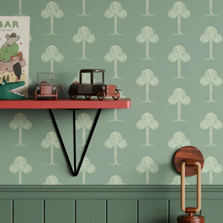 Mulberry Tree Wallpaper in Smokey Green
