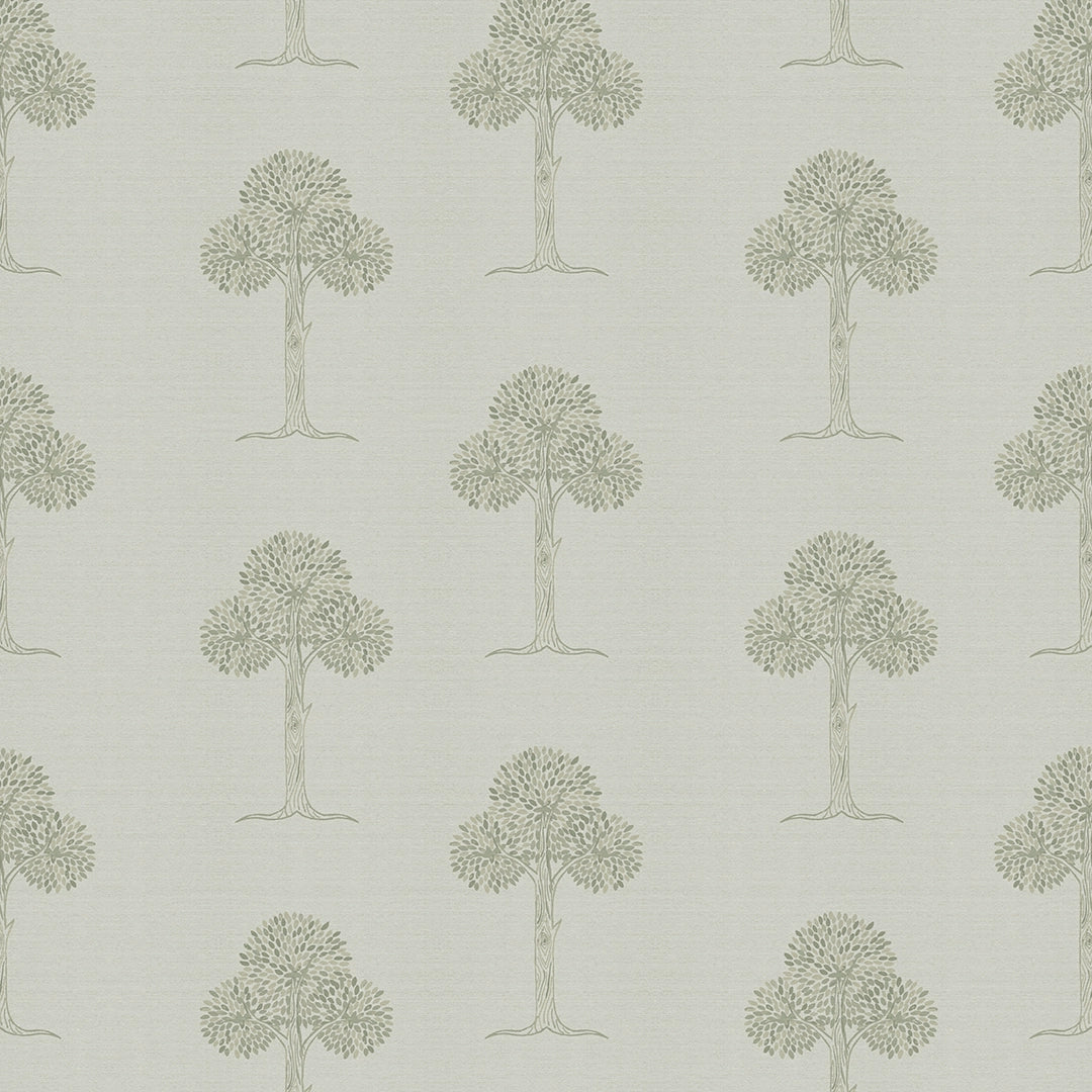Sample of Mulberry Tree Wallpaper in Warm Grey on Natural