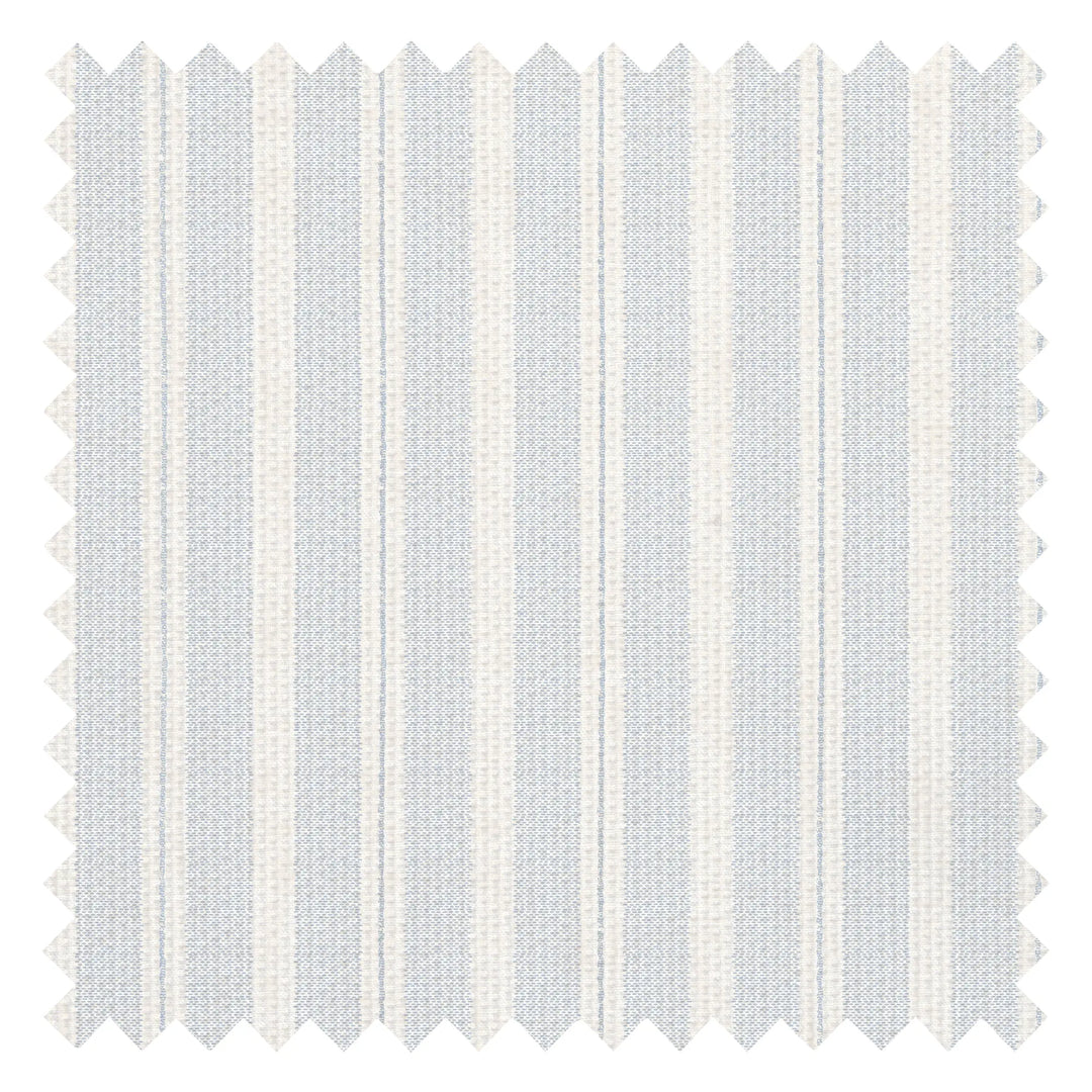 New England Stripe Fabric in Cornflower Blue