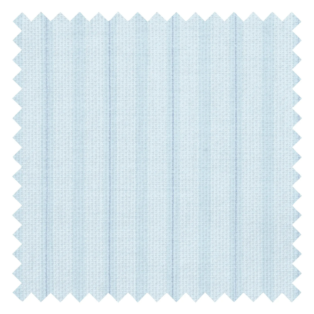 New England Stripe Fabric in Soft Blue