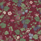 Forgotten Fruit Wallpaper in Wild Plum and Lavender on Berry Red