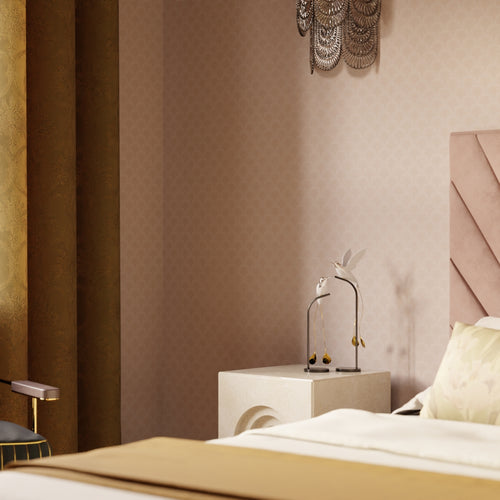 Nouveau Palm Wallpaper in Dusty Pink