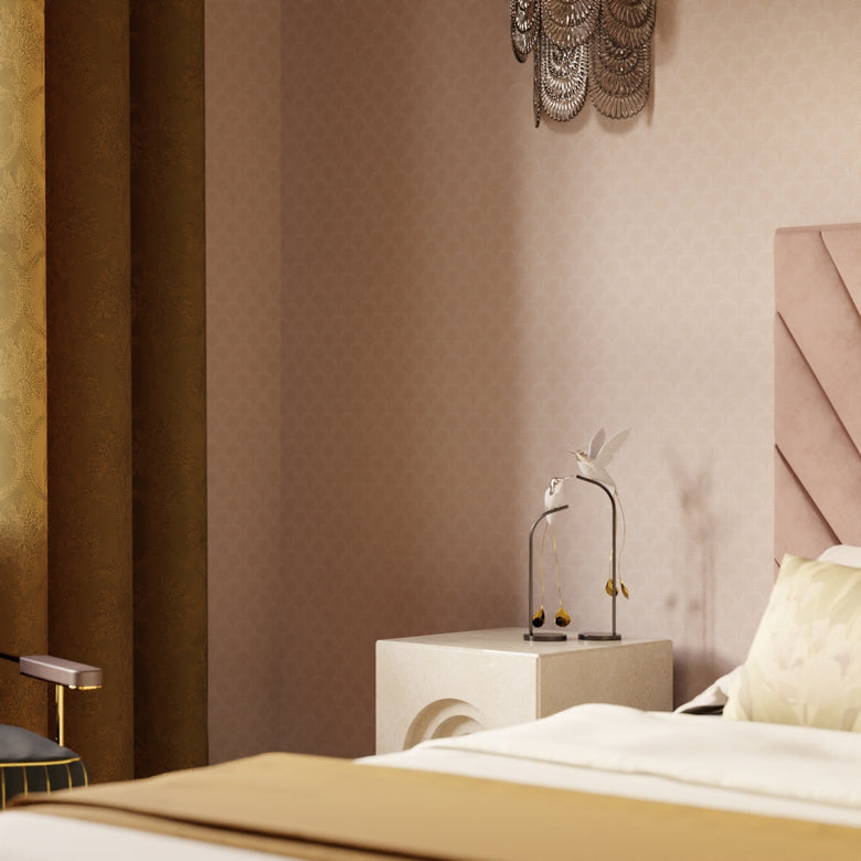 Nouveau Palm Wallpaper in Dusty Pink