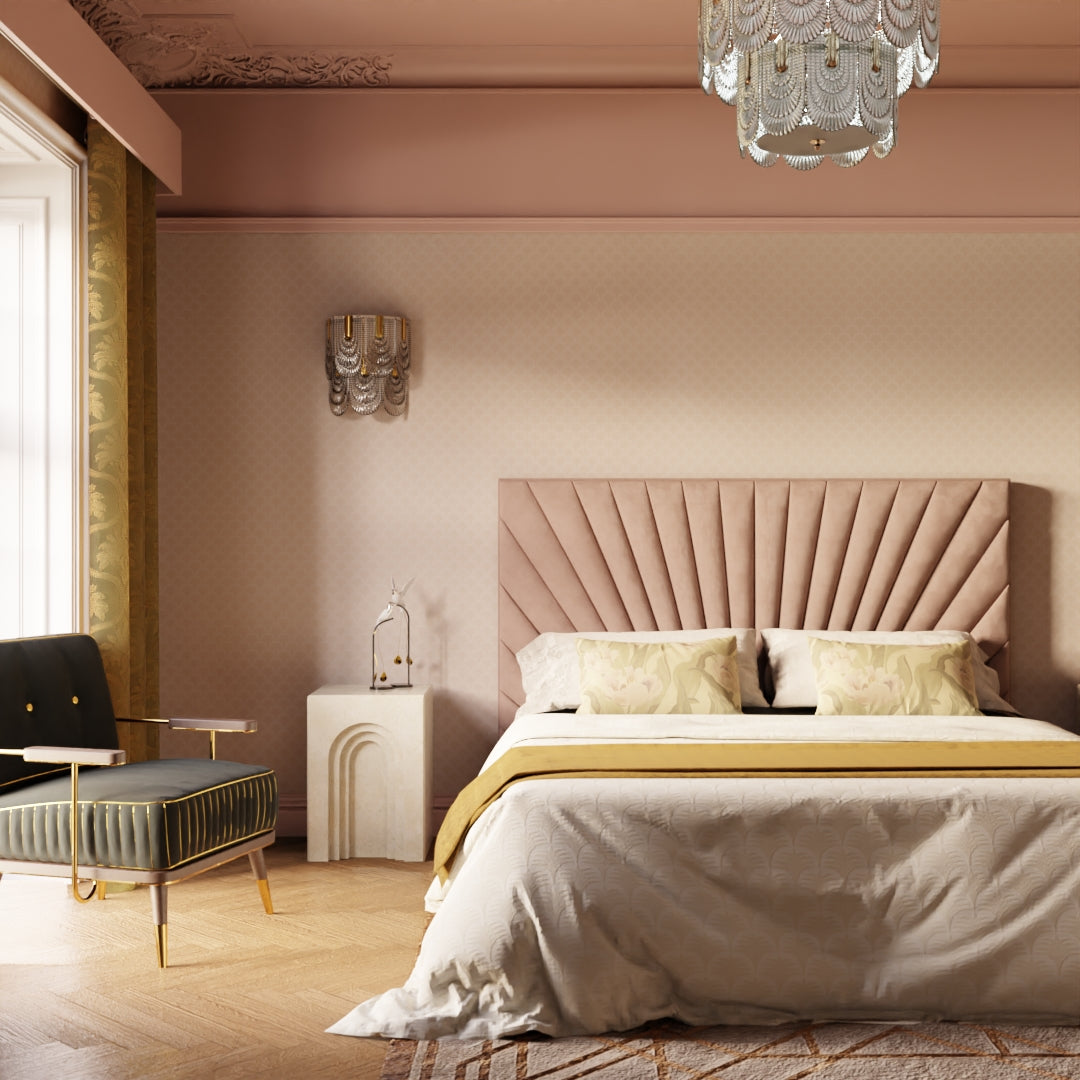 Nouveau Palm Wallpaper in Dusty Pink