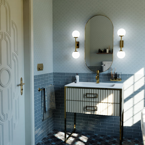 Nouveau Palm Wallpaper in Mineral