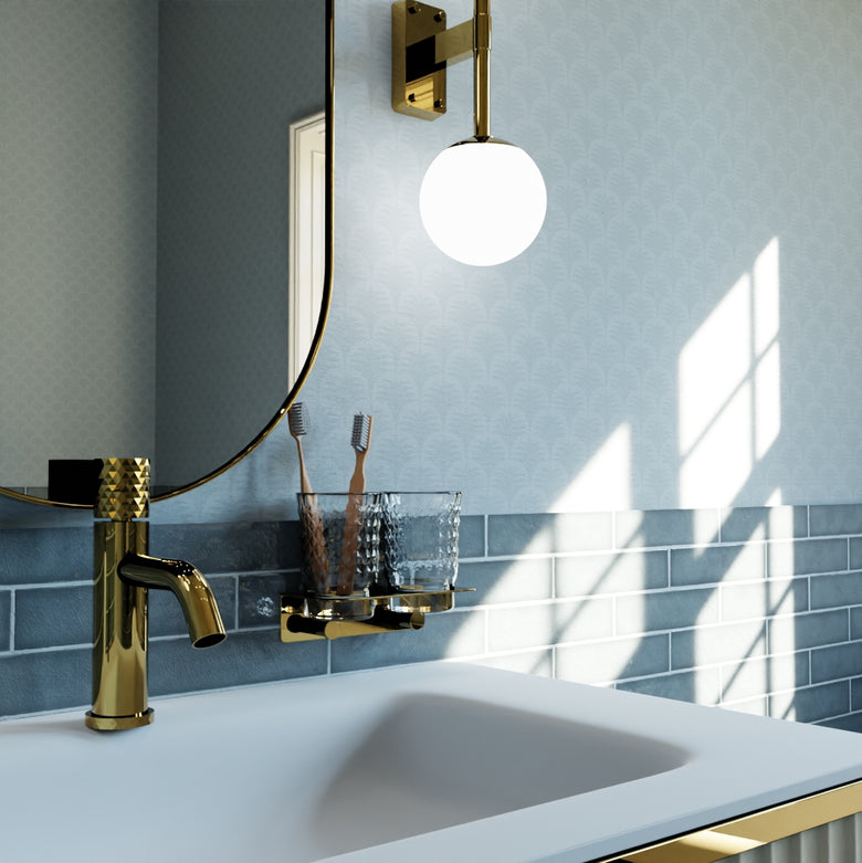 Nouveau Palm Wallpaper in Mineral