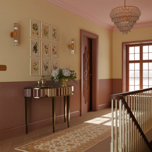 Nouveau Palm Wallpaper in Ochre