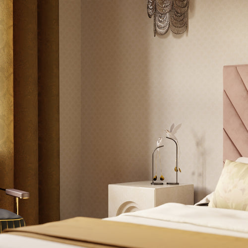 Nouveau Palm Wallpaper in Vintage Cream