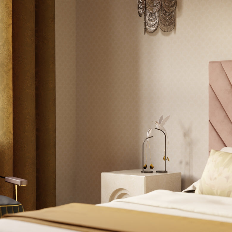 Nouveau Palm Wallpaper in Vintage Cream