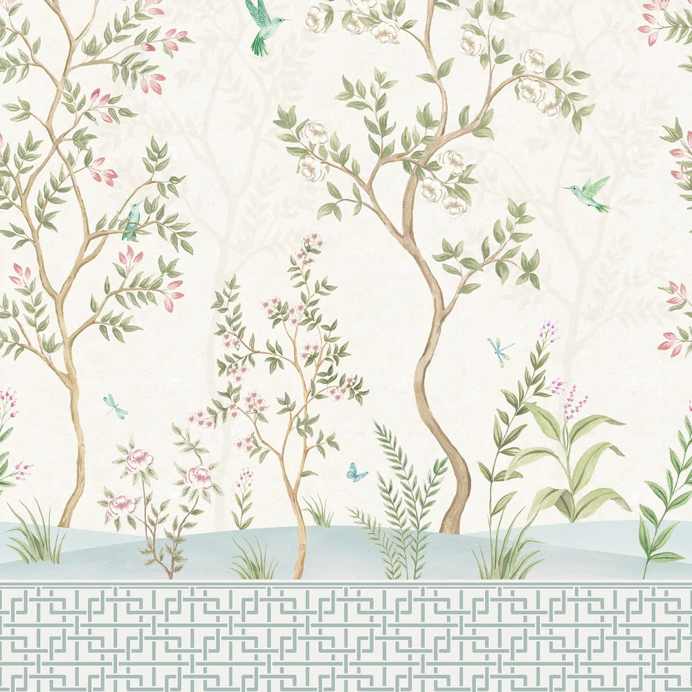 One with Nature Wallpaper in Cream