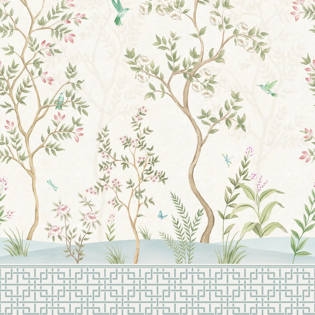 One with Nature Wallpaper in Cream