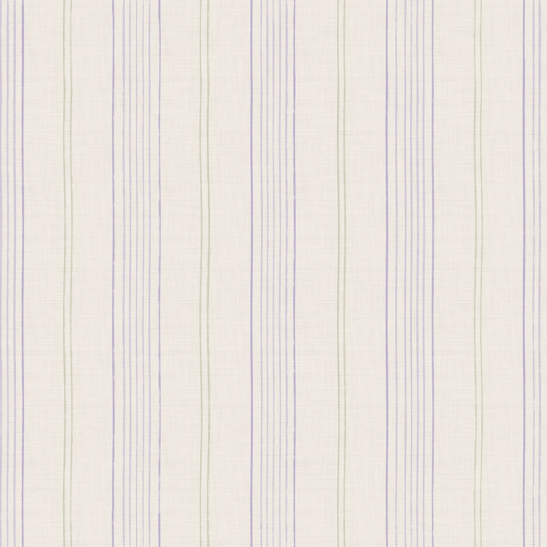 Sample of Painted Pinstripes in Lavender, Sage Green and Vintage Cream