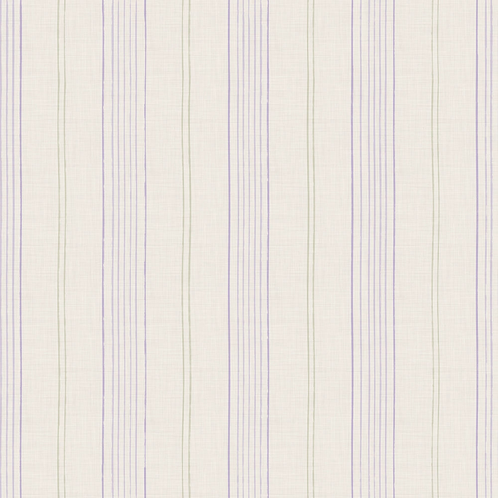 Sample of Painted Pinstripes in Lavender, Sage Green and Vintage Cream
