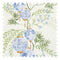Palace Garden Fabric in Blue on Cream