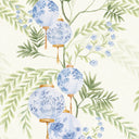 Palace Garden Wallpaper in Blue on Cream