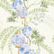 Palace Garden Wallpaper in Blue on Cream