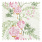 Palace Garden Fabric in Pink on Cream