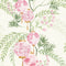 Palace Garden Wallpaper in Pink on Cream