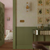 Parisienne Wallpaper in Pastel Hues on Pearl White