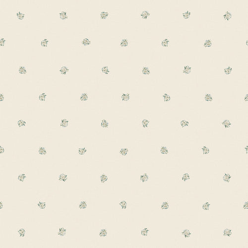 Sample of Petite Peonies Wallpaper in Vintage Cream