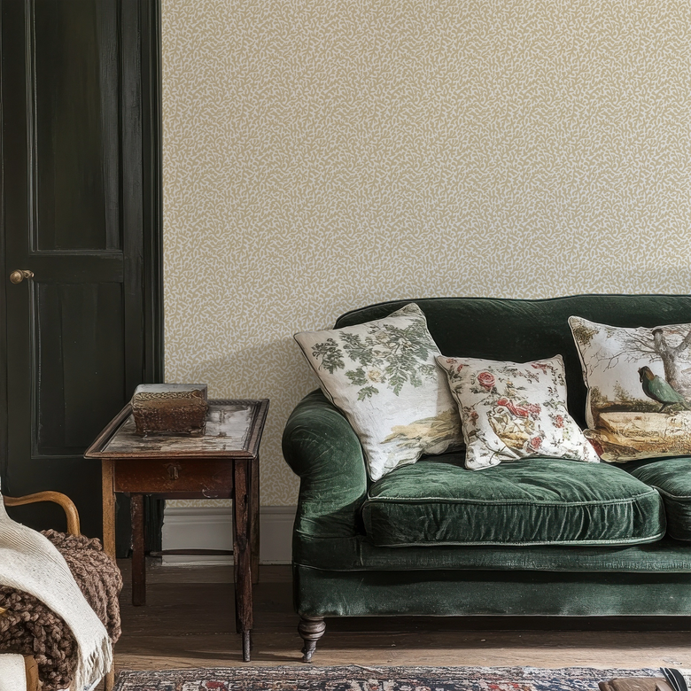 Petite Coral Cove Wallpaper in Antique Gold