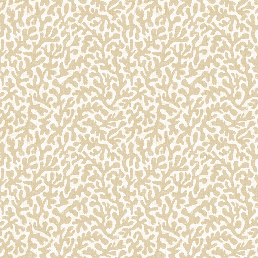 Sample of Petite Coral Cove Wallpaper in Antique Gold