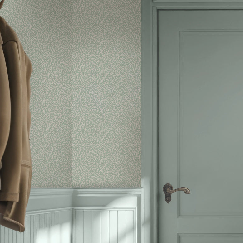 Petite Coral Cove Wallpaper in Duck Egg