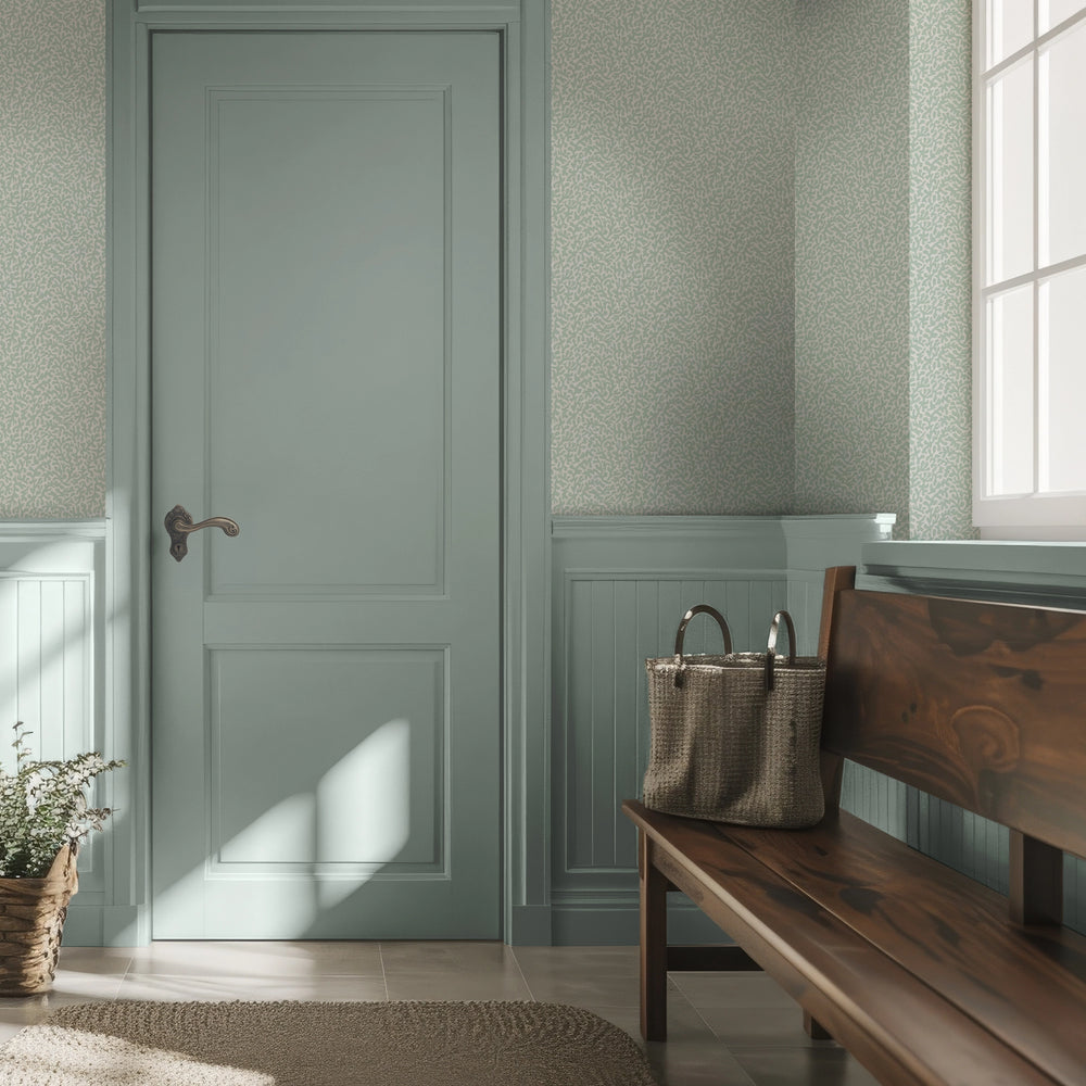 Petite Coral Cove Wallpaper in Duck Egg