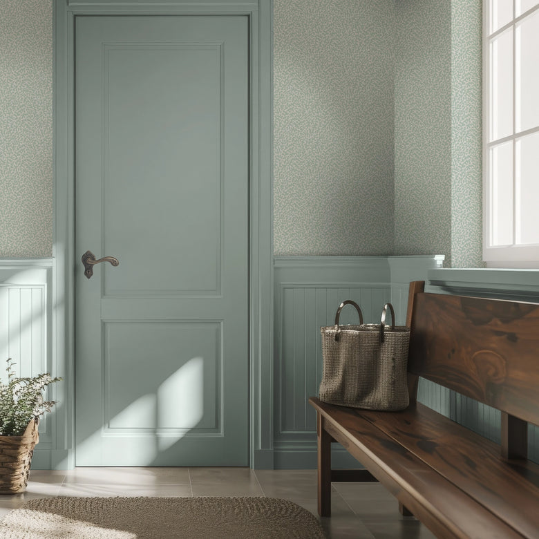 Petite Coral Cove Wallpaper in Duck Egg