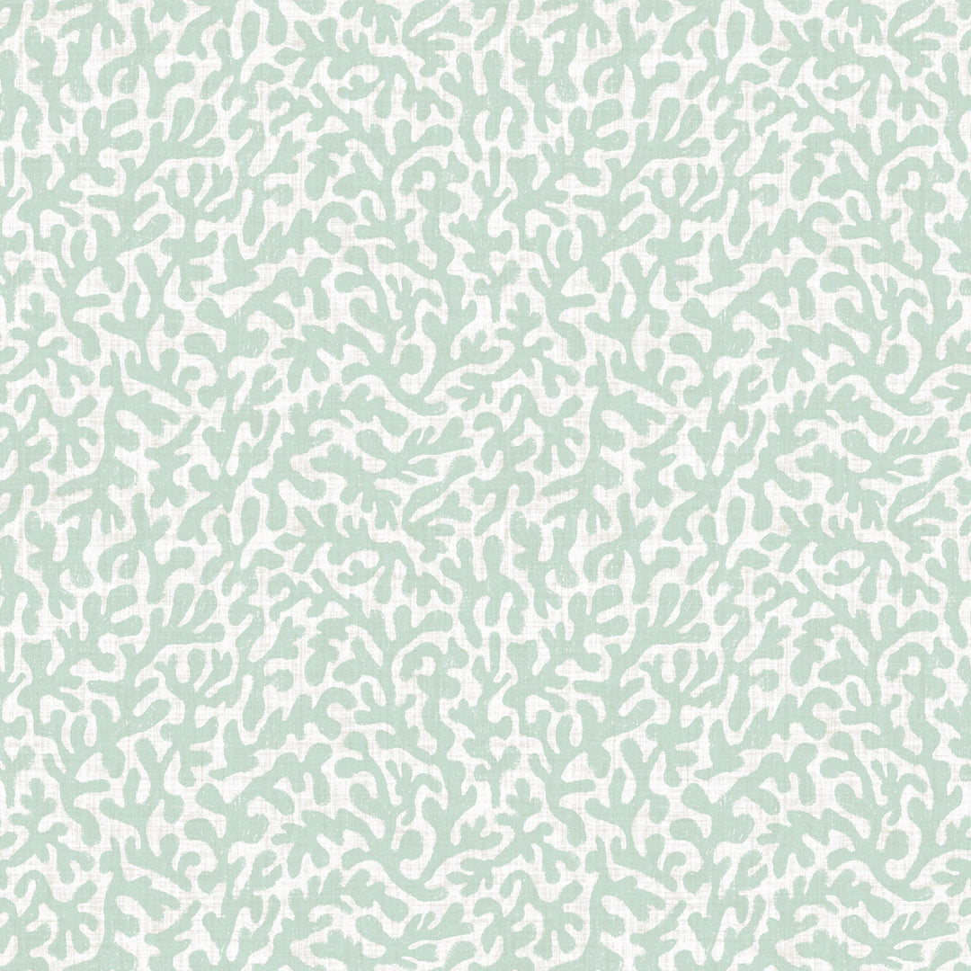 Sample of Petite Coral Cove Wallpaper in Duck Egg
