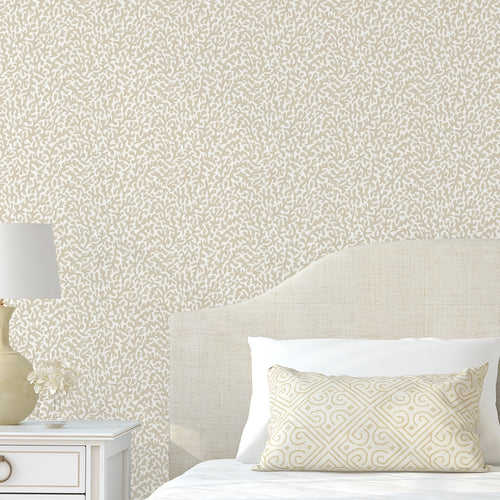 Petite Coral Cove Wallpaper in Natural