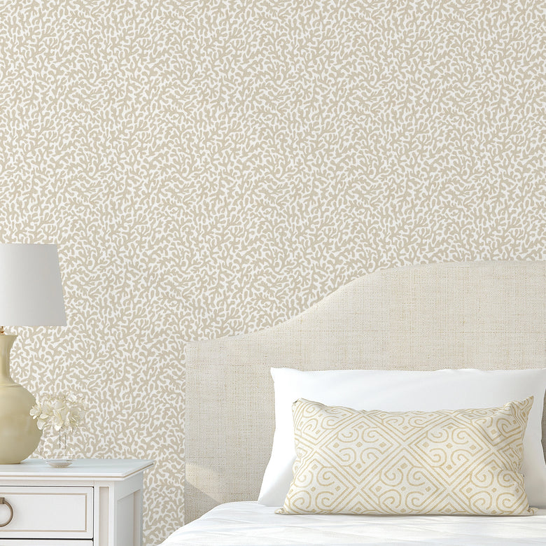 Petite Coral Cove Wallpaper in Natural