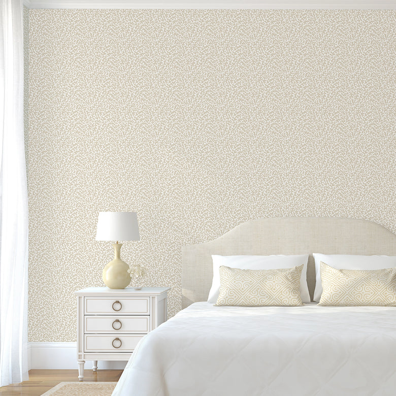 Petite Coral Cove Wallpaper in Natural