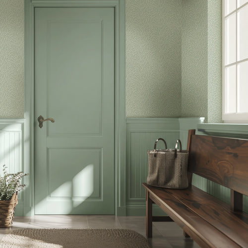 Petite Coral Cove Wallpaper in Sage and Cream