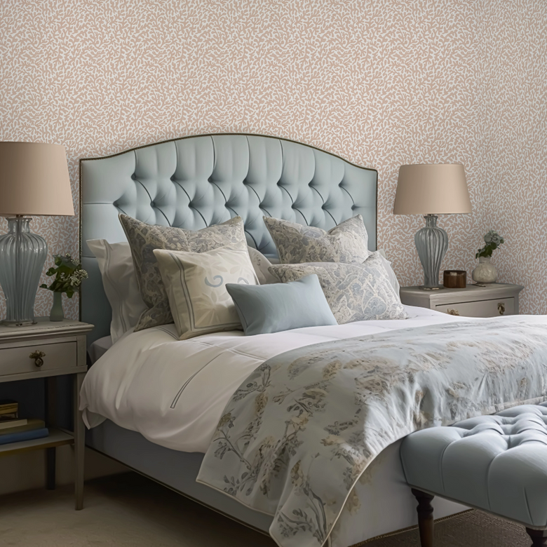Petite Coral Cove Wallpaper in Soft Spice