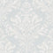 Regal Damask Wallpaper in Cream on Blue