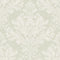 Regal Damask Wallpaper in Cream on Green